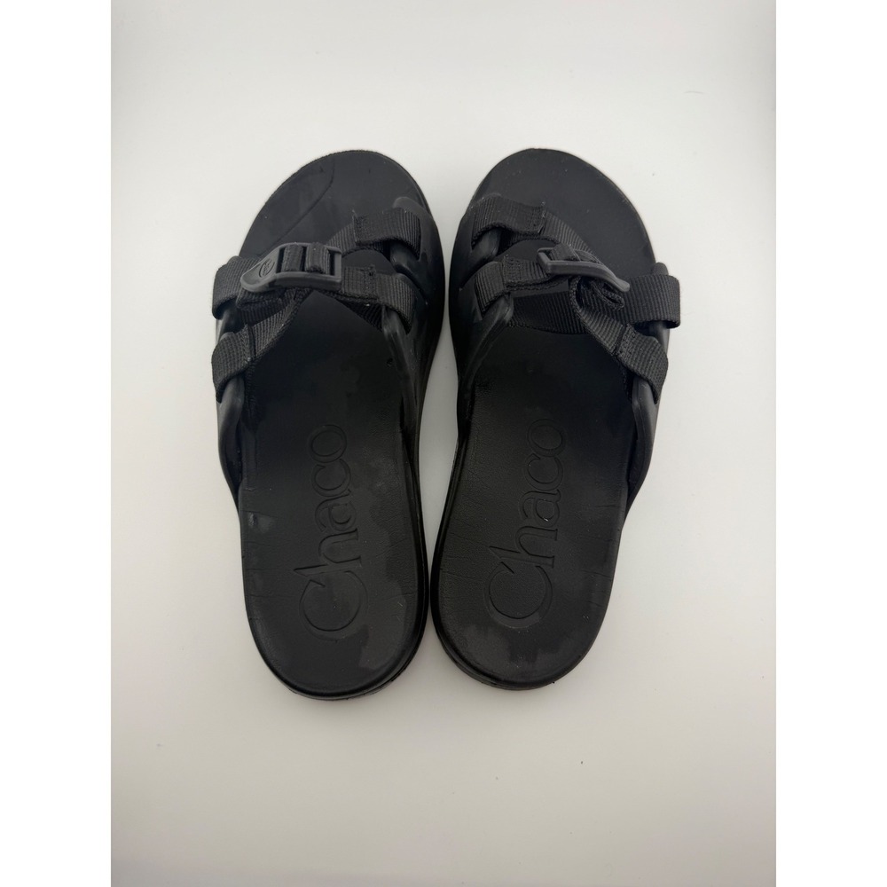 Chaco Chillos Slides Kids Size K4 Black Adjustable Strap Lightweight Sandals - Picture 2 of 7